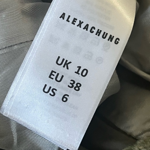 AlexaChung Sage Green Mélange Wool Blend Jacket and Pants US 6 - Picture 15 of 16